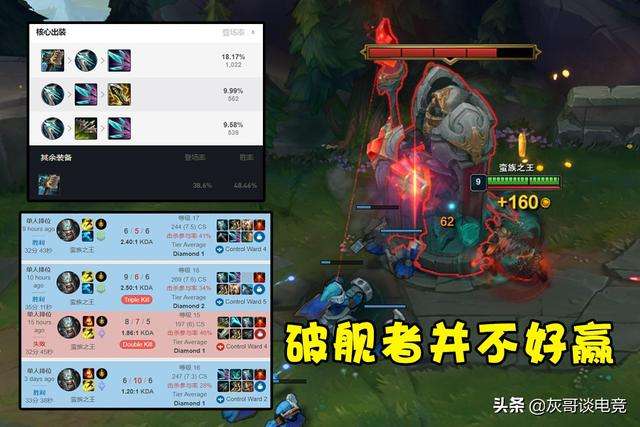 LOL“嗜血流”蛮王诞生！前期20%吸血单带无解，别再跟风破舰者了