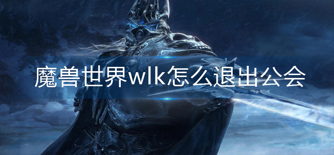 魔兽世界wlk怎么退出公会-wlk公会退出方法