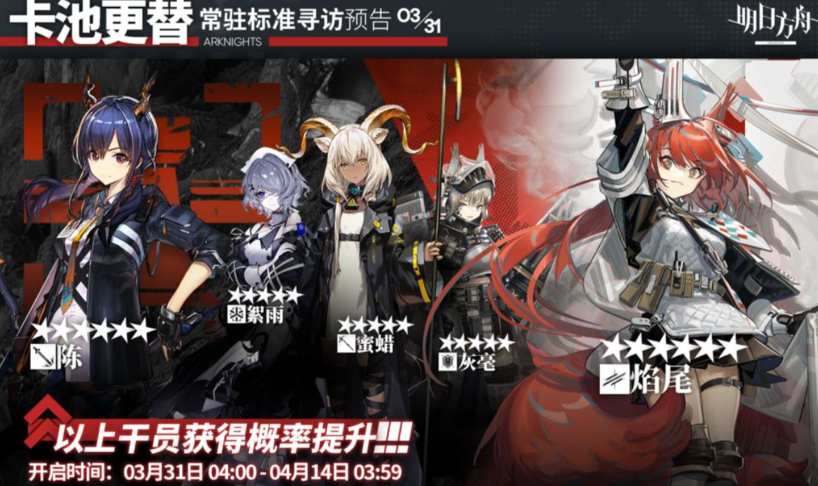 明日方舟3.31常驻寻访角色介绍